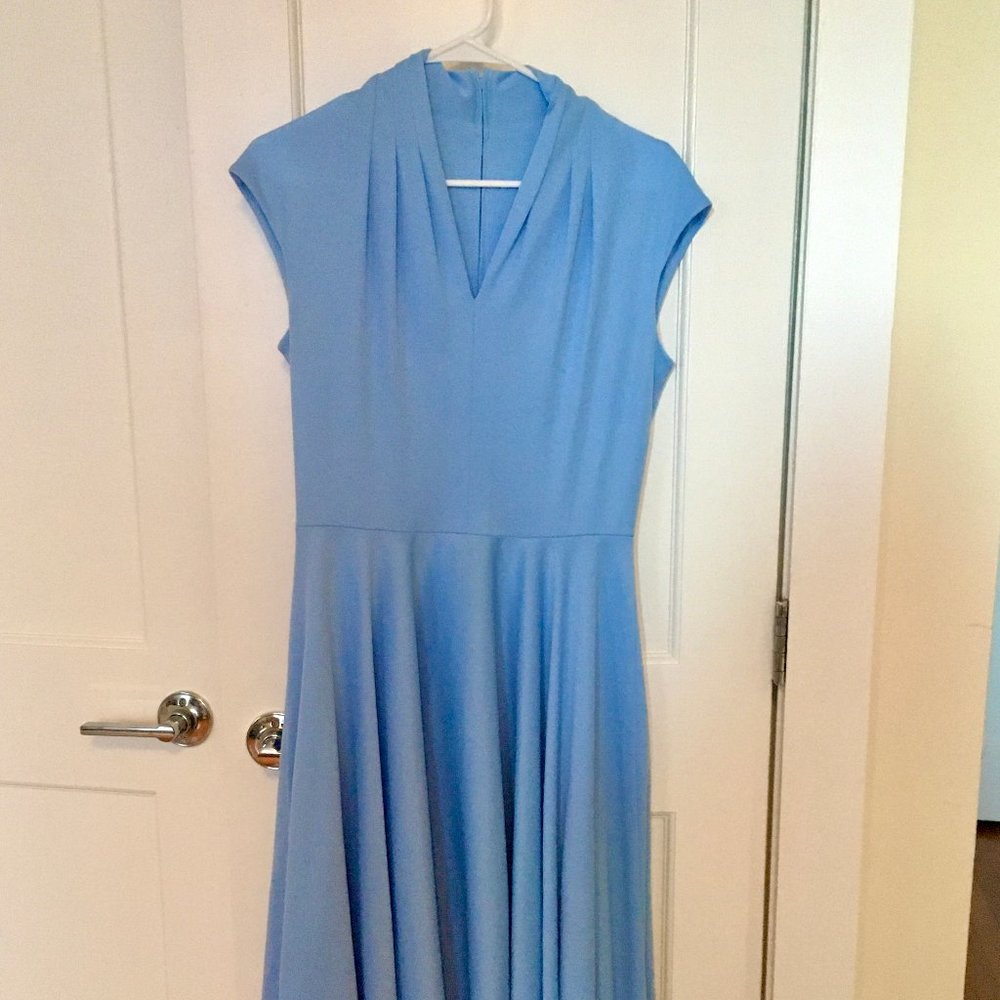 vintage light blue circle skirt dress~!